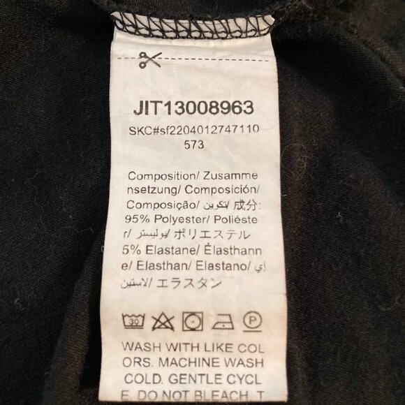 Shein Curve Cropped Top Pullover Rhinestone Skulls Halloween Goth Black SZ 1XL - Picture 5 of 6